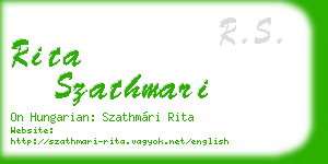 rita szathmari business card